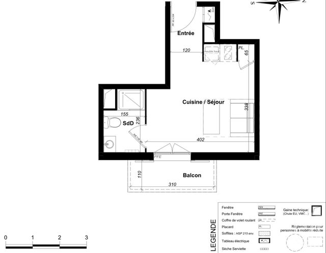 Appartement F1 à vendre - 1 pièce - 19.57 m2 - NICE - 06 - PROVENCE-ALPES-COTE-D-AZUR - Century 21 Domus Immobilier