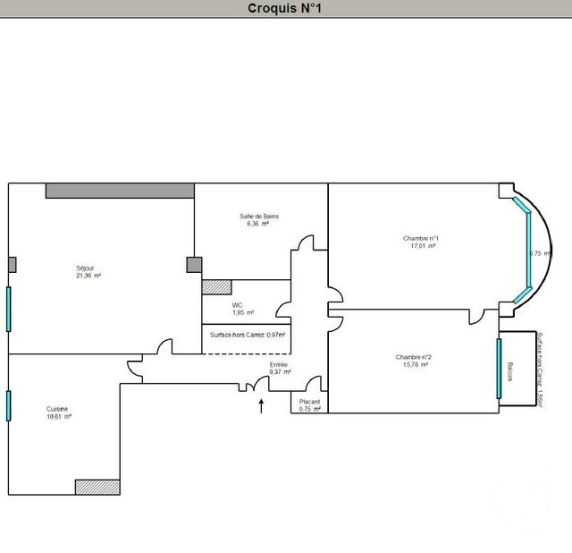 Appartement T3 à vendre - 3 pièces - 83.19 m2 - NICE - 06 - PROVENCE-ALPES-COTE-D-AZUR - Century 21 Domus Immobilier